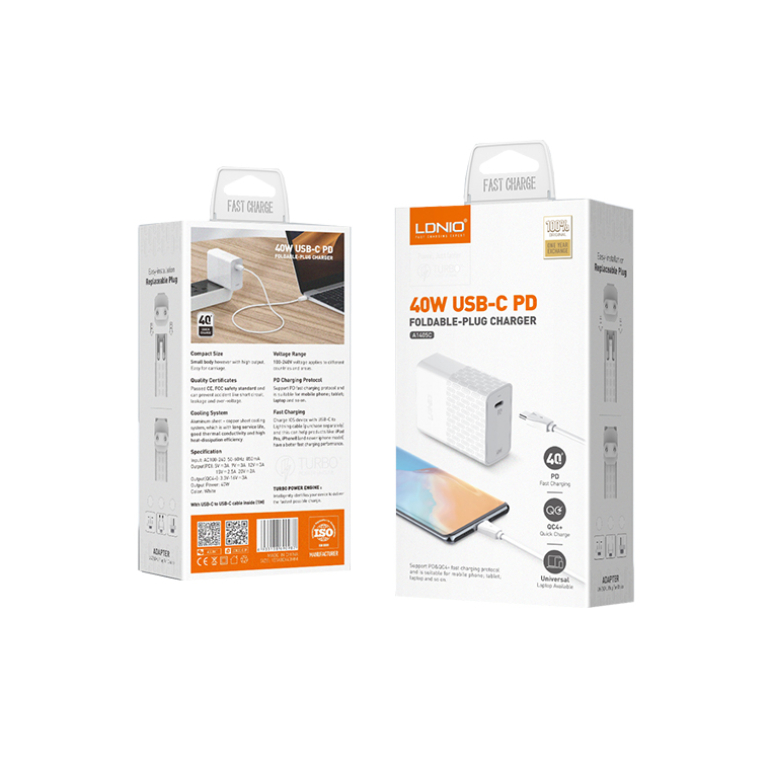 CARGADOR LDNIO 40W USB-C TURBO